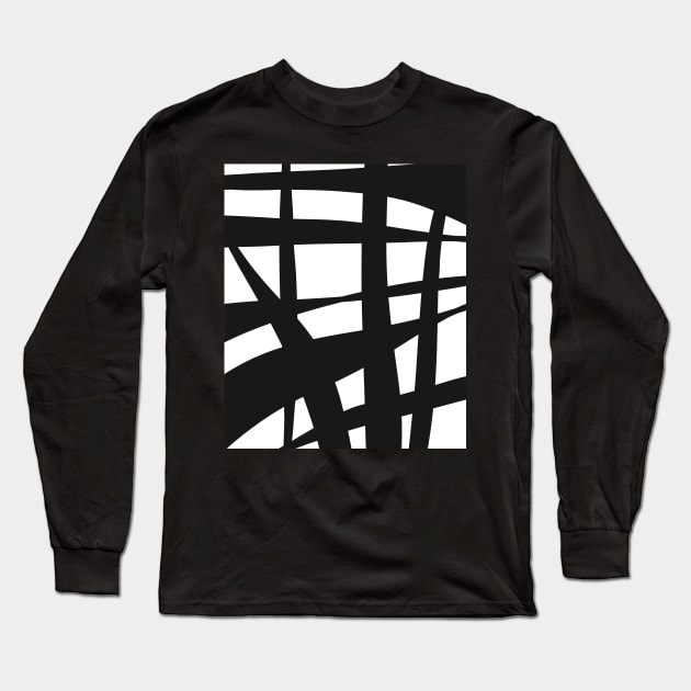 Abstract, Mono, Black and White, Ink, Stripes Long Sleeve T-Shirt by OneThreeSix